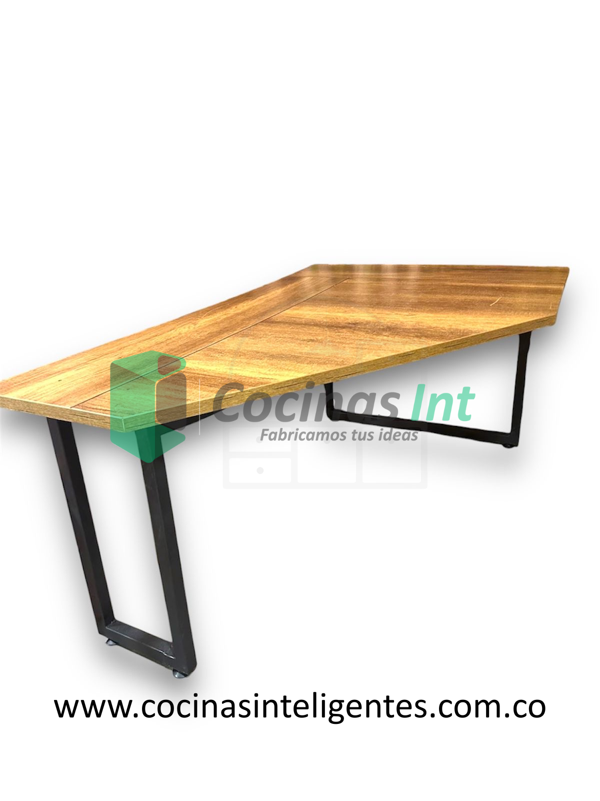 Mesa multiusos madera ecológica color caramelo