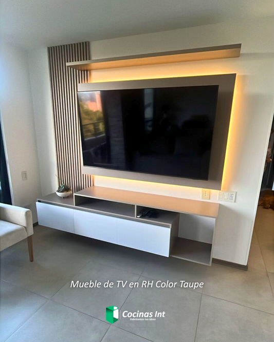 Mueble de TV en acabado RH color taupe